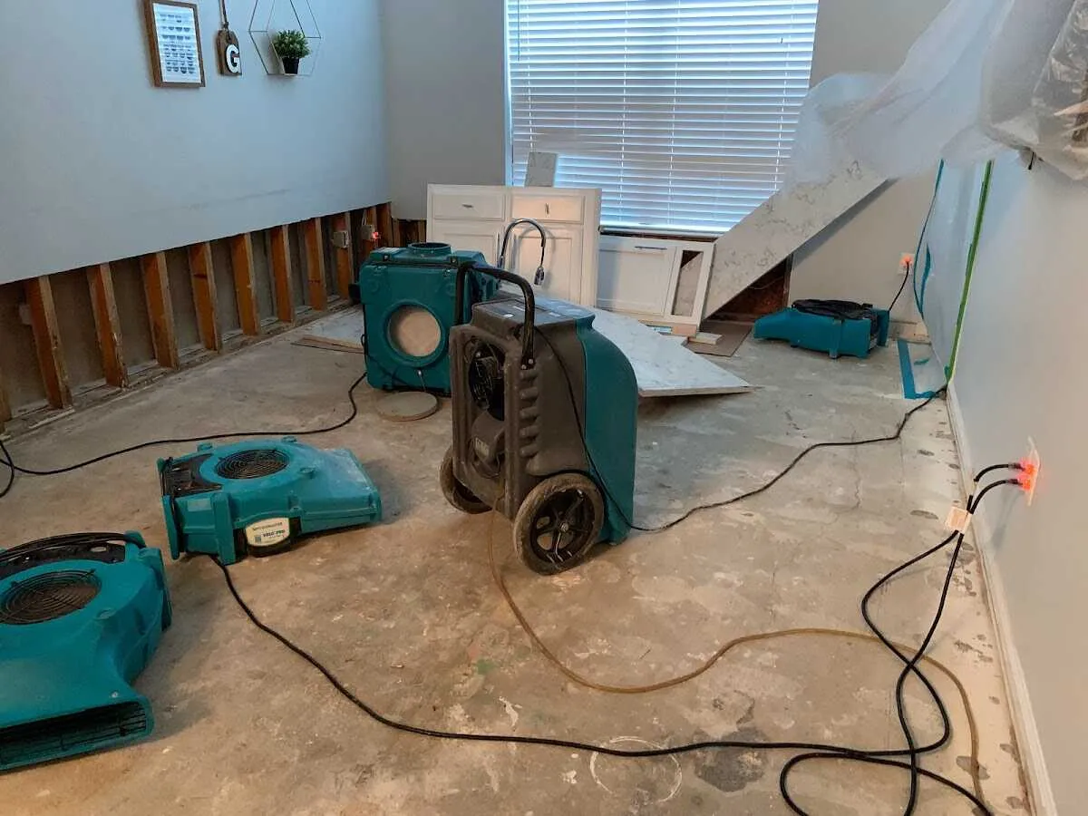 Dehumidifier in flood-cut room for Water Extraction & Removal in Matawan